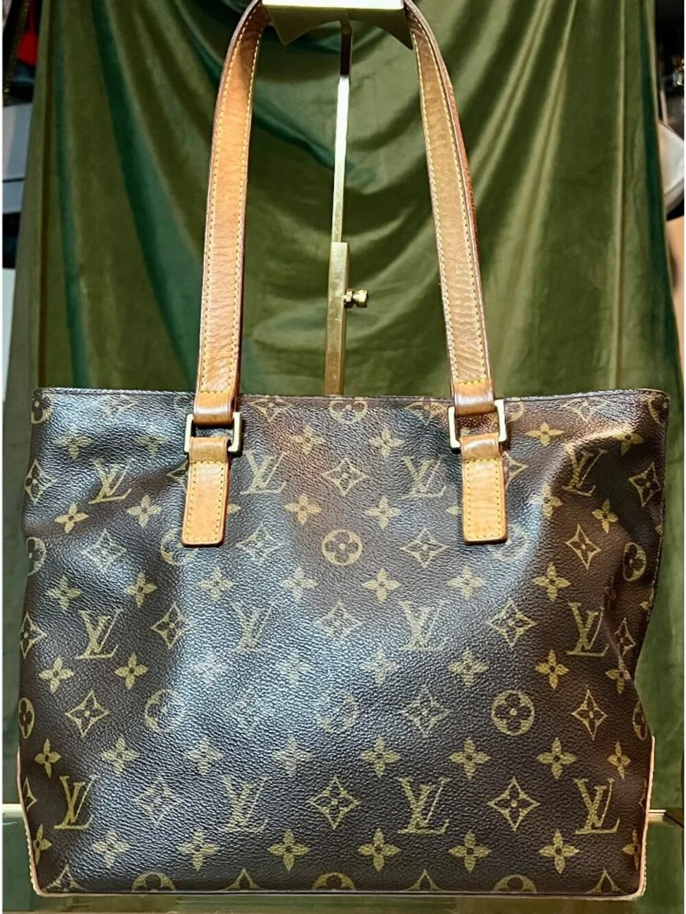 Authenticated!! Louis Vuitton Monogram Cabas Piano Monogram Shoulder Bag